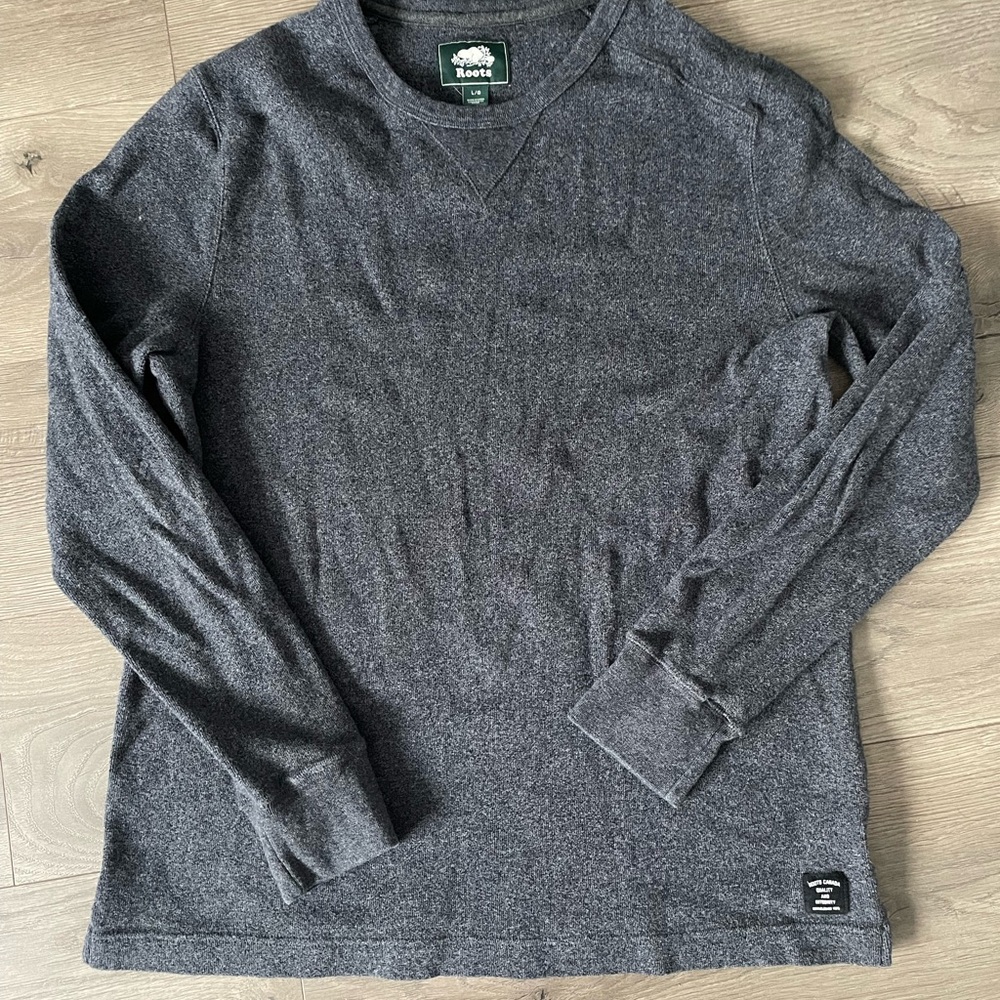 Roots Men's Charcoal Crewneck Sweater
